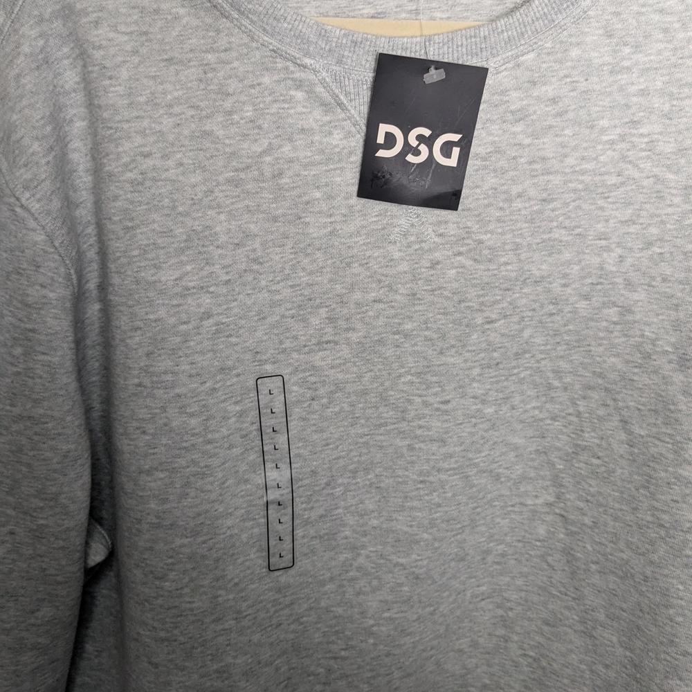 DSG NWT Classic  Basic Grey Fleece Crew Oversized Sweatshirt L - Picture 6 of 7